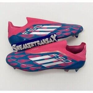 New Adidas F50 Elite Laceless FG Cleats Men Pink Blue Size US Mens 13 IE8603 NB